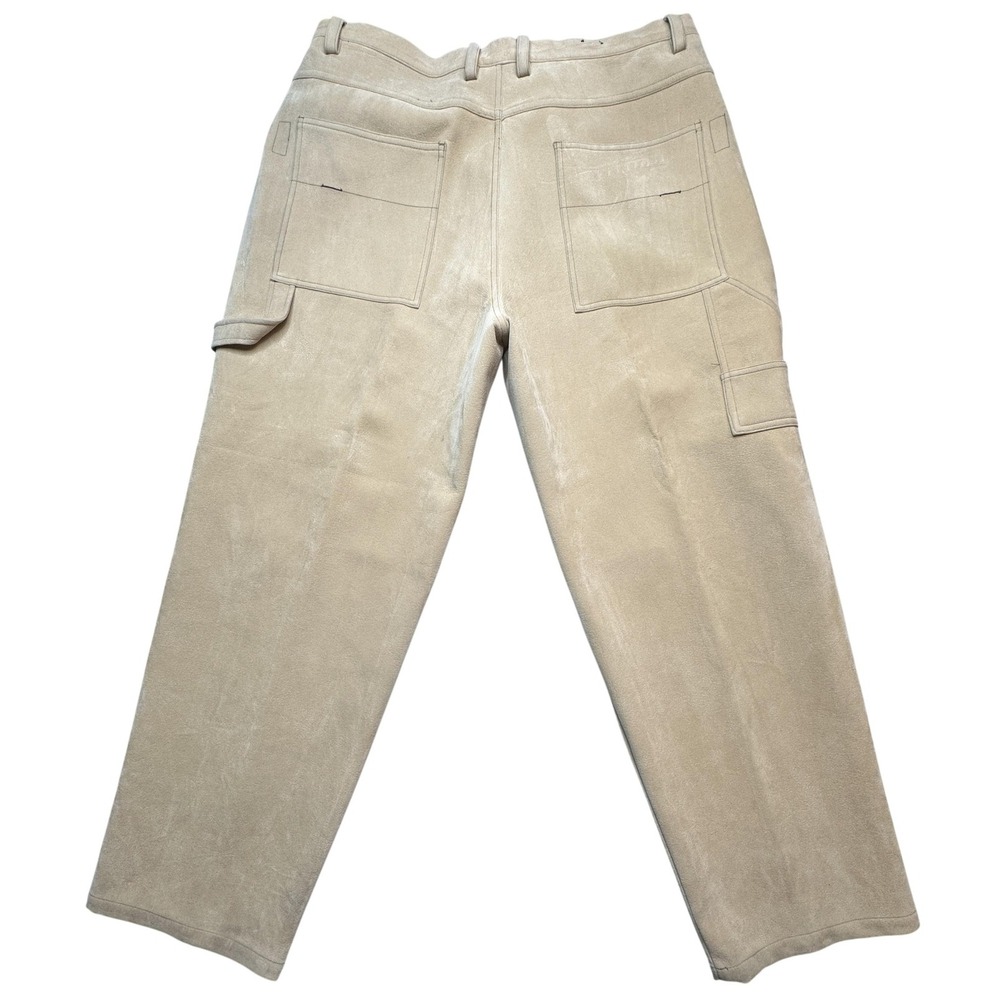 Vintage Koman Cargo Pants Mens 42x32 (40x31) Beige‎ Fleece Outdoor Warm Winter